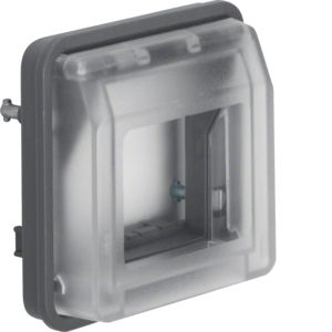 Berker 18213500 Adapter-Einsatz mit Klappdeckel für Gerät 45x45mm, W.1, anthrazit