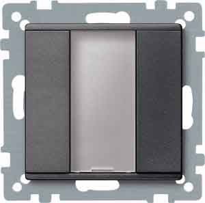 Merten 627514 Taster 1-fach plus, System M, anthrazit