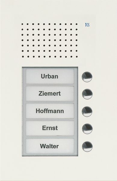 TCS PUK05/1-WS PUK Außenstation Sprechanlage Unterputz für 5 WE