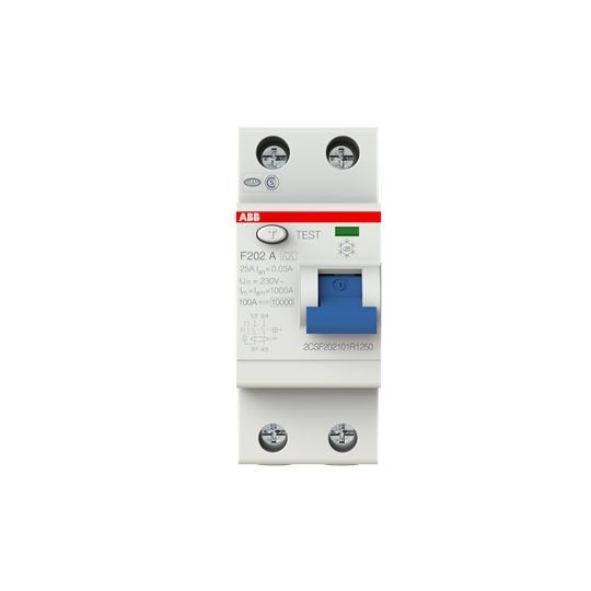 ABB pro M compact F202A Fehlerstrom-Schutzschalter, 2polig, 25A, 30mA, Typ A