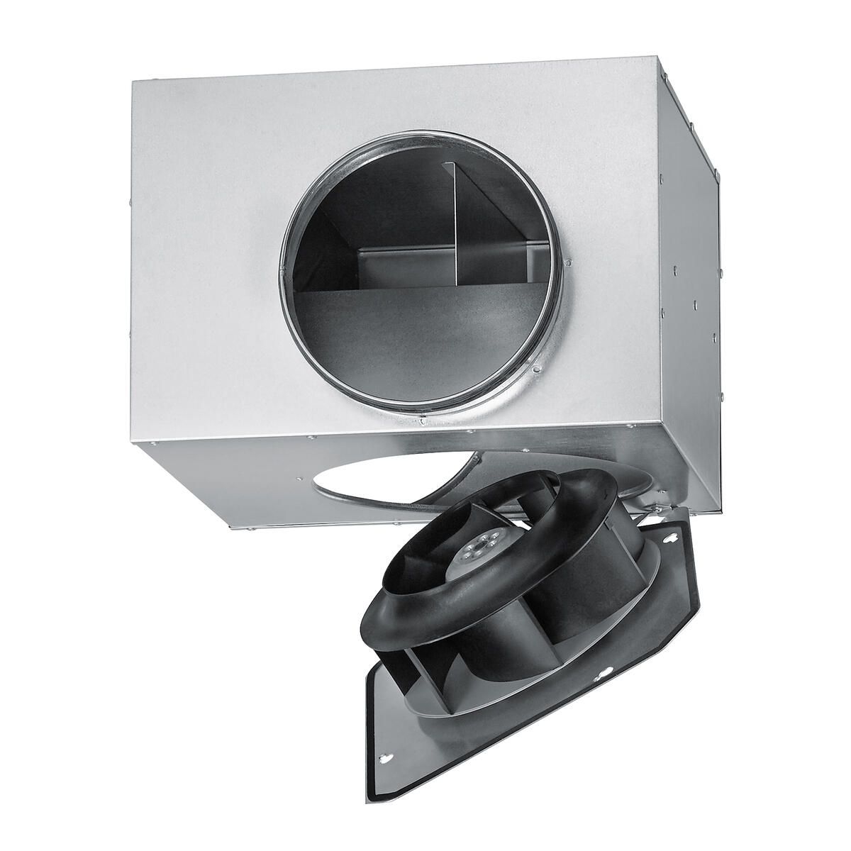Helios 00132 SVS-200-K Flach Radialrohrventilator schallgedämpft mit Rohranschluß Ø 200 mm, 230V, 940 m³/h