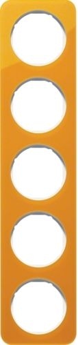 Berker 10152339 Rahmen 5-fach, R.1, Acryl orange transparent/polarweiß glänzend