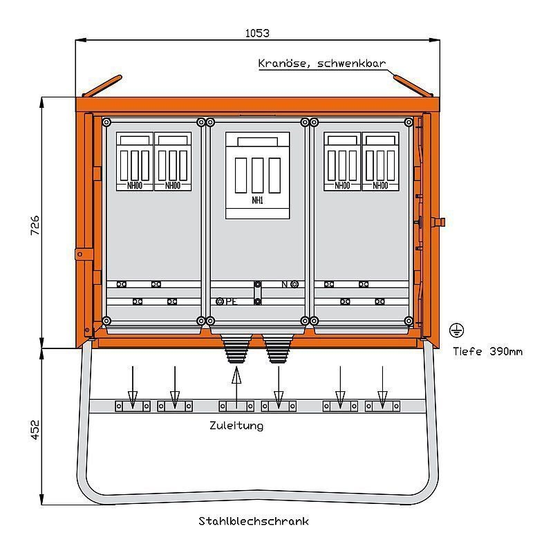 Walther Electric WGV0070 Gruppenverteilerschrank 173kVA