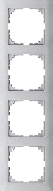 Merten MEG4040-3660 Rahmen 4-fach, M-Pure, aluminium