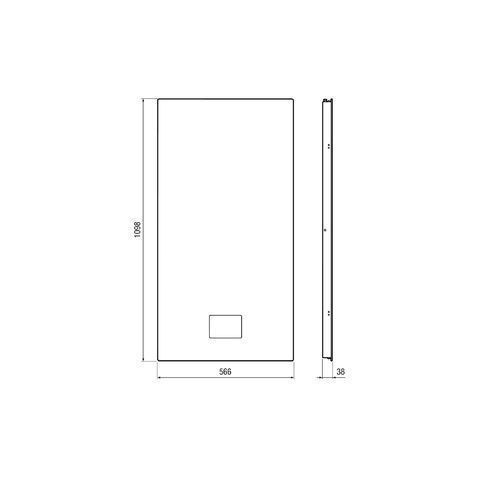 Maico WS75UPGA Unterputz-Glas-Abdeckung für WS 75 Powerbox H, Designausführung aus Glas