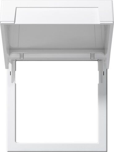 Gira 265803 Montagerahmen Klappdeckel, System 55, reinweiß glänzend
