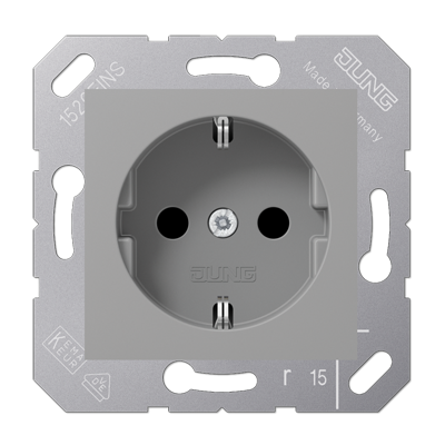 Jung CD5120BFGR Schutzkontakt-Steckdose, 16 A 250 V ~, Thermoplast, 50 x 50 mm, grau