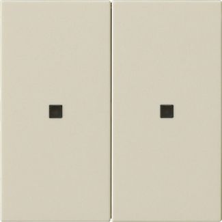 Gira 510701 RF Bedienaufsatz 2-fach KNX, System 55, cremeweiß glänzend