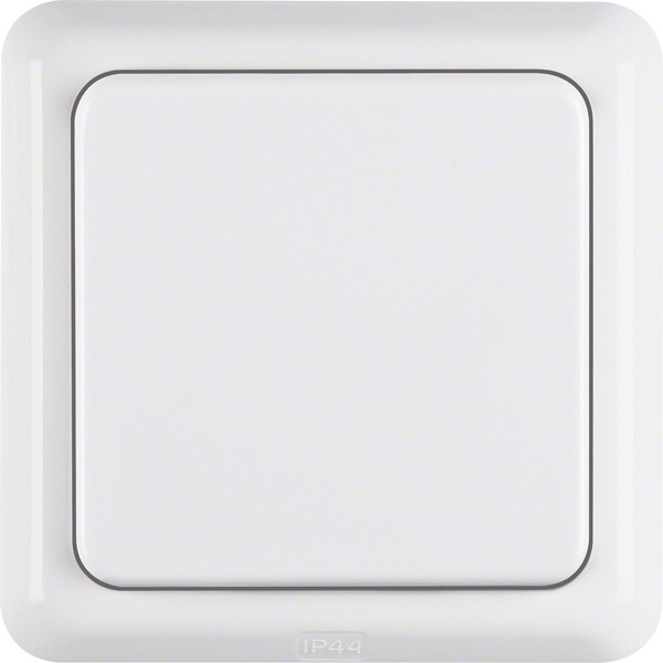 Berker 471809 Schutzkontakt-Steckdose mit Klappdeckel und Rahmen, wg Up IP44, polarweiß glänzend