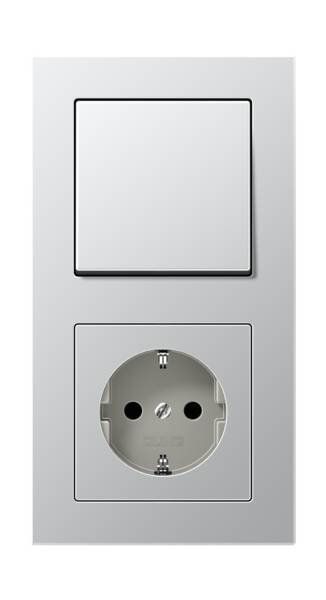Jung AC581AL Rahmen 1-fach, senkrechte und waagerechte Montage, Duroplast lackiert, A CREATION, aluminium