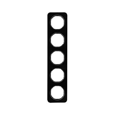 Berker 10152116 Rahmen 5-fach, R.1, Glas schwarz
