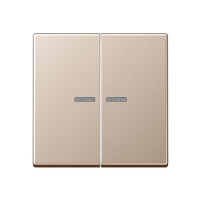 Jung A102KO5CH Wippe mit Lichtleiter für Taster 2-fach, Duroplast lackiert, F10, Serie A, champagner