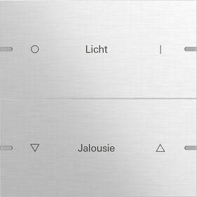 Gira 503217 Wippenset 2-fach individuell für Tastsensor 4.95, Aluminium (eloxiert)