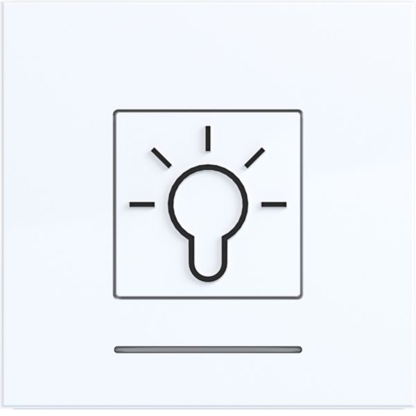 Hager WAW1092WG Wippe 1-fach, abtastbares Symbol Licht, klare Linse, A.x/C.x, lichtweiß glänzend