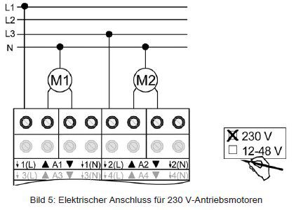 Gira 103900 Jalousieaktor 4-fach 230V AC/12-48V DC mit Handbetätigung