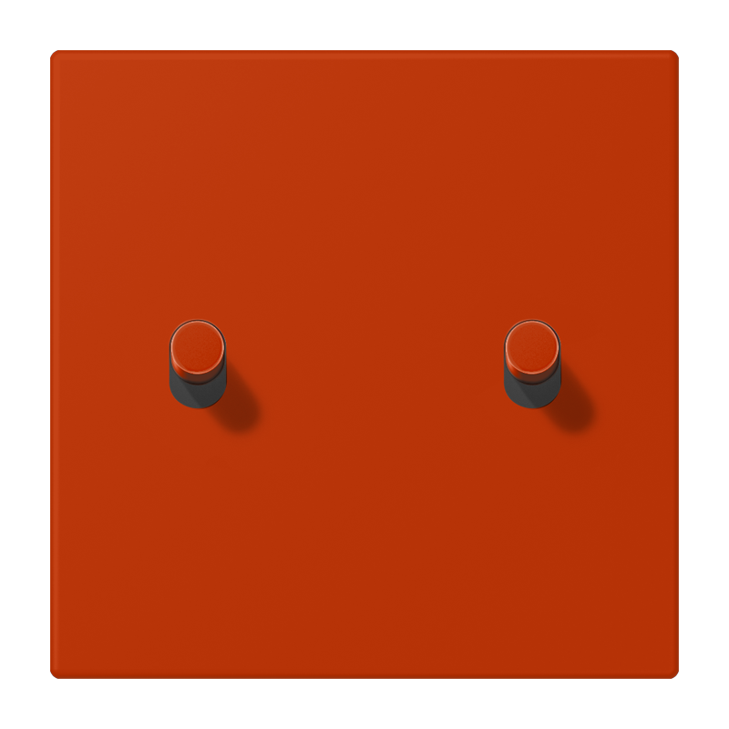 Jung LC12-5R0244 Abdeckung mit Kipphebel "Zylinder", 2 Kipphebel, rouge vermillon 59