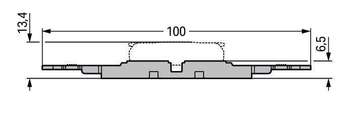 Wago 221-2504 Befestigungsadapter mit Zugentlastung, 4-fach, für Durchgangsverbinder mit Hebel