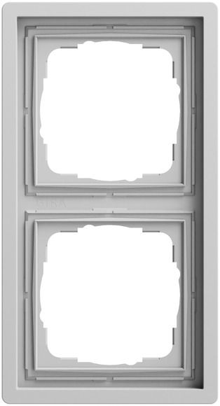 Gira 0212176 Abdeckrahmen 2-fach, Gira F100, grau matt (lackiert)