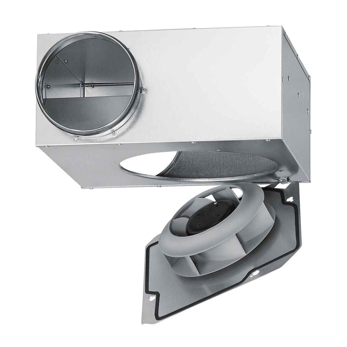 Helios 06124 SVR-EC-100 EC Radial-Rohrventilator mit Rohranschluß Ø 100 mm, 1 PH, 200-240V, 50/60Hz regelbar, 420 m³/h