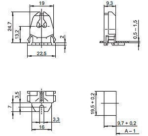 Houben 100305 G5 Durchsteck-/Aufbaufassung