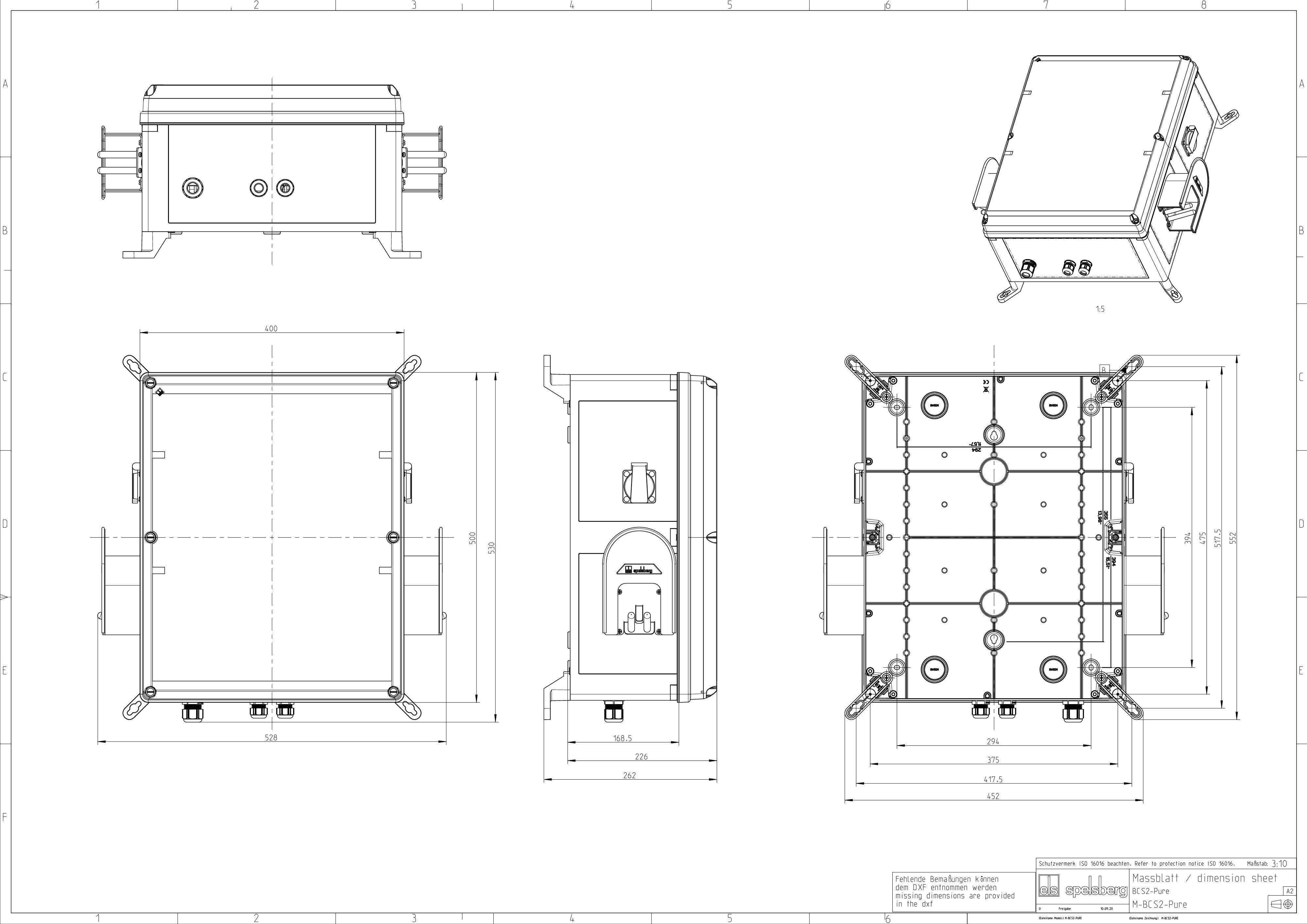 Spelsberg 58112201 E-Bike Ladestation mit 4 Ladepunkten, 2x Schutzkontakt-Steckdose, 1x Shimano, 1x Bosch