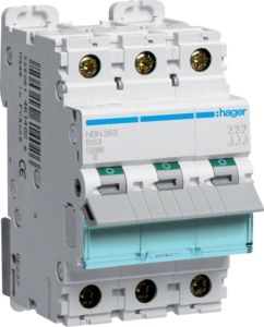 Hager NBN363 Leitungsschutzschalter B63A 3-polig