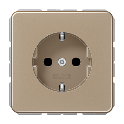 Jung CD1520GB Schutzkontakt-Steckdose, 16 A 250 V ~, Aluminium eloxiert, Serie CD, gold-bronze