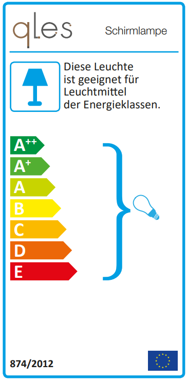 qles SLA6035 Schirmlampe 80x120mm - ohne Lampenschirm, für Merten D-Life, E27/230V, Lotosweiß, brillant