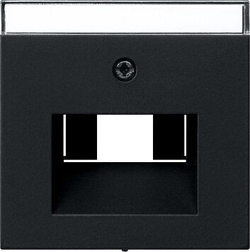 Gira 0284005 Abdeckung mit Beschriftungsfeld UAE/IAE und Netzwerk, System 55, schwarz matt