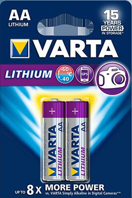 Varta Lithium Professional AA/Mignon Batterien 1.5V 2900mAh 2-Stück