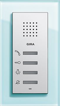 Gira 100218 Abdeckrahmen 2-fach ohne Mittelsteg, Gira Esprit, Glas mint