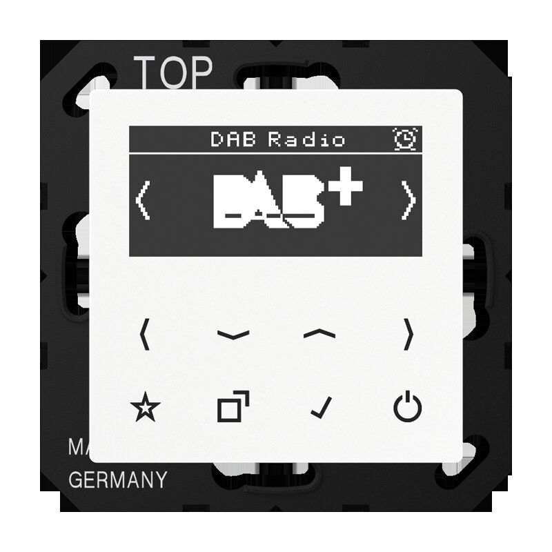 Jung DABA2WW Smart Radio DAB+, Set Stereo, Serie AS/A, alpinweiß