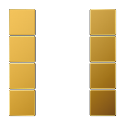 Jung GO2504TSA Tastensatz 4-fach, F50, Serie LS, goldfarben