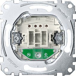 Merten MEG3102-0000 Aus-Kontrollschalter-Einsatz, 2-polig, 10 AX, Steckklemmen, AC 250 V