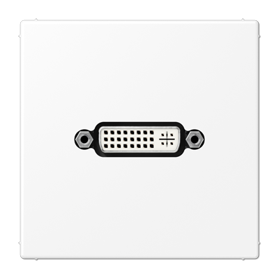 Jung MALS1193WWM DVI, MultimediaAnschlussystem DVI, Serie LS, schneeweiß matt