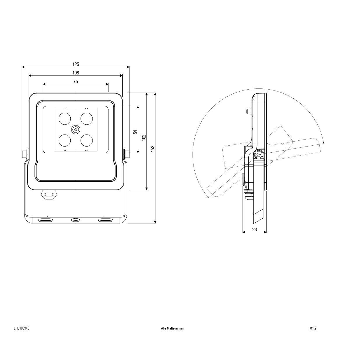 EVN LFE100940 LED Fluter / Strahler 4000K, 1200lm