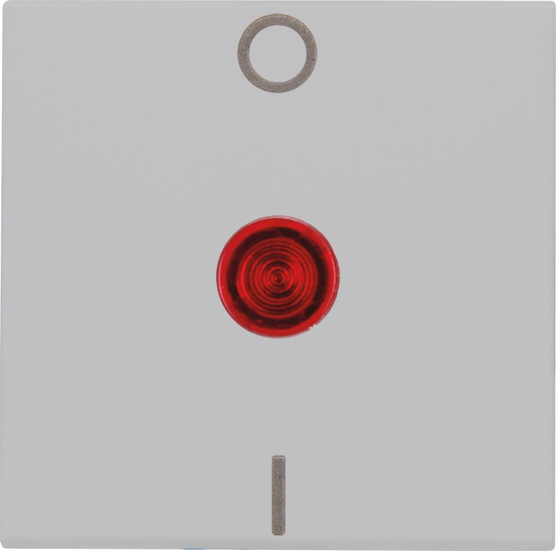 Kopp 491962007 HK07 - Flächenwippe 2-polig mit Linse rot, Farbe: grau matt