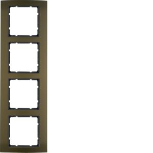 Berker 10143001 Rahmen 4-fach, B.3, Alu braun/anthrazit