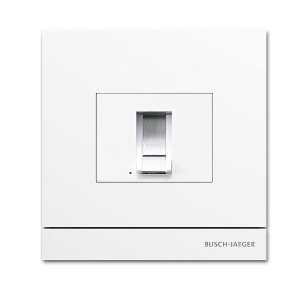 Busch-Jaeger 83100/70-664 Außenstation mit Fingerprint-Modul, studioweiß matt, Busch-Welcome®2-Draht
