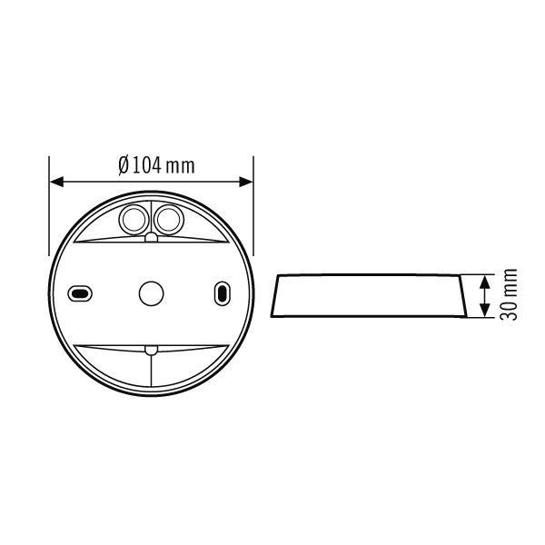 ESYLUX EP10425905 Aufputzdose für Decken-Bewegungsmelder