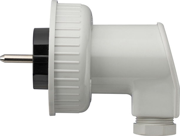 Gira 002031 Schutzkontakt-Stecker für Schutzkontakt-Steckdose mit Bajonettverschluss, grau