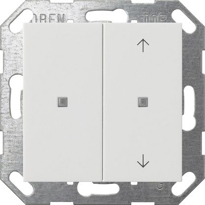 Gira 517527 Taster Wippe 2-fach unbedruckt/Pfeile , One und KNX, System 55, reinweiß matt