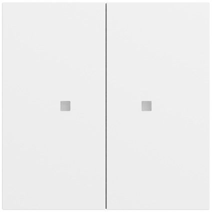 Gira 510772 RF Bedienaufsatz 2-fach für KNX, System 70, reinweiß seidenmatt (lackiert)