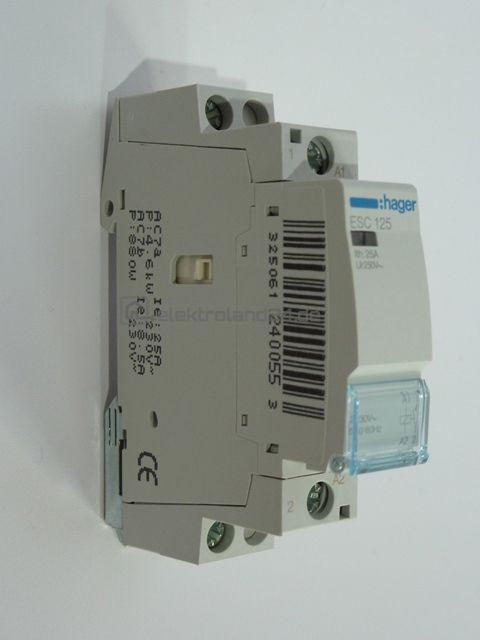 Hager ESC125 Schütz, 1-pol., 25A, 1Schließer, 230V