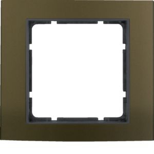 Berker 10113001 Rahmen 1-fach, B.3, Alu, braun/anthrazit