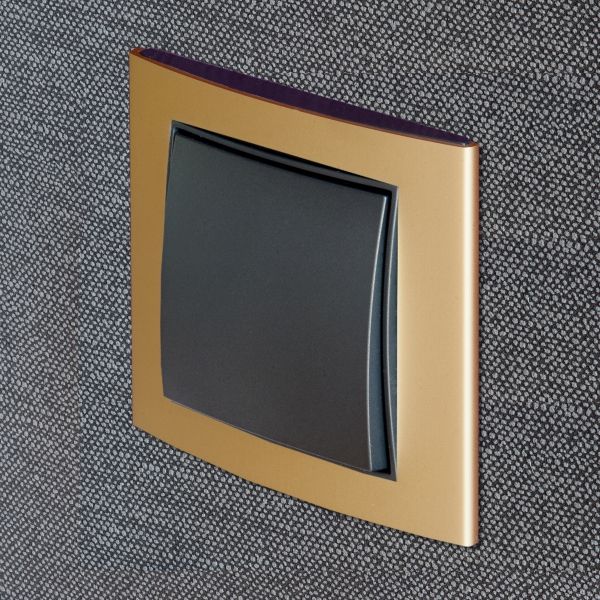 Muster Berker B.3 Aluminium gold/anthrazit matt Muster Berker B.3 Aluminium gold/anthrazit matt