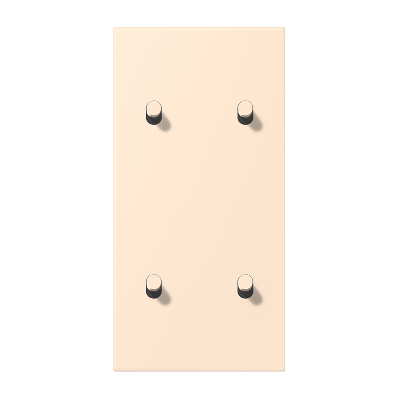 Jung LC12-25R0238 Abdeckung mit Kipphebel "Zylinder", 2 x 2 Kipphebel, senkrecht, terre sienne pâle