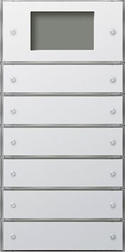 Gira 2046112 Tastsensensor 3 Plus 6-fach (2+4) für KNX, Flächenschalter, reinweiß glänzend