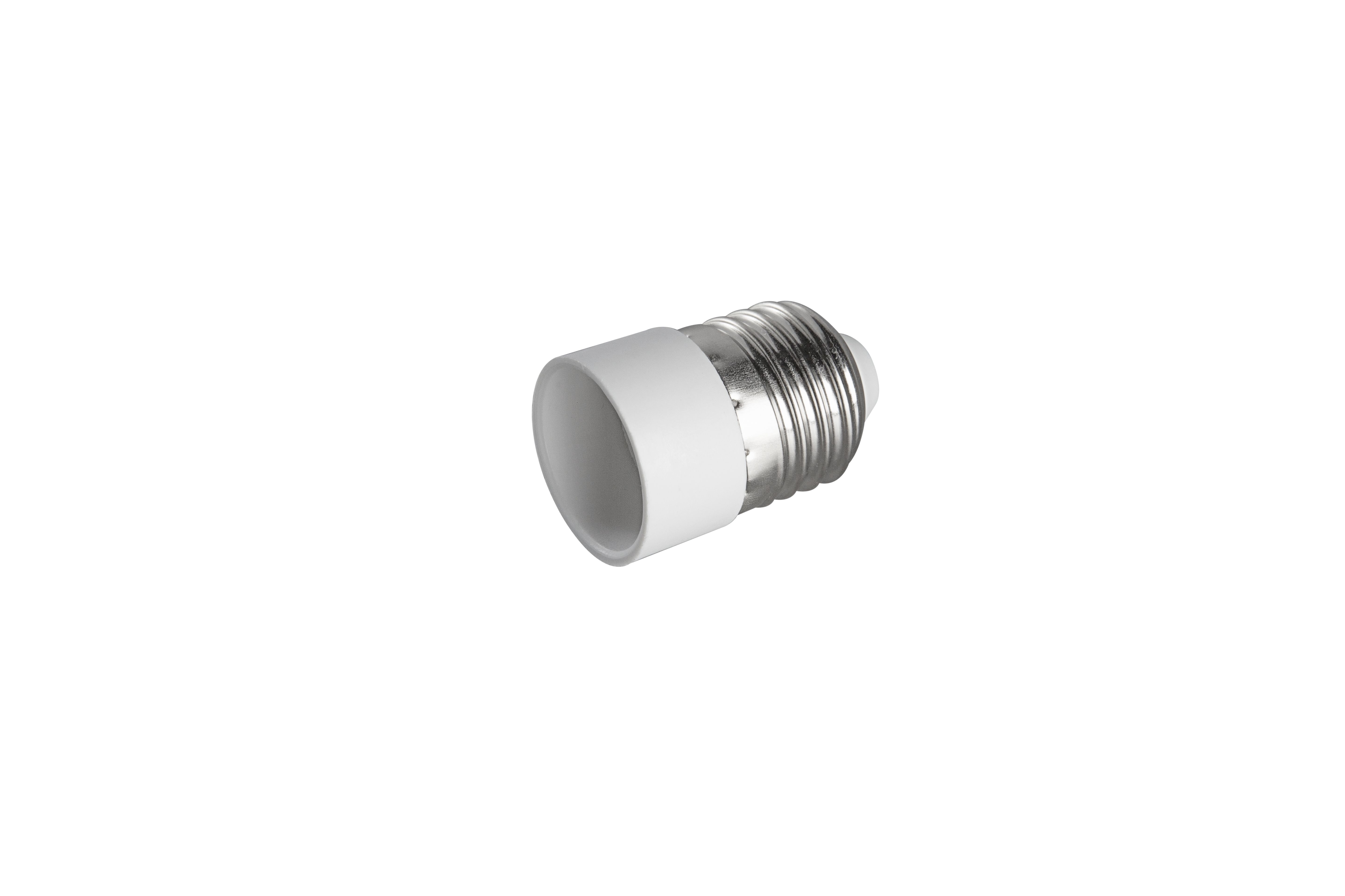 Heitronic 501013 Lampensockeladapter, Kunststoff, E27 auf E14 max. 60 W, IP20, weiß