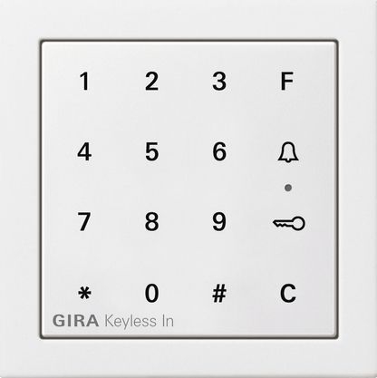 Gira 2605112 Gira Keyless In Codetastatur, Flächenschalter, reinweiß glänzend